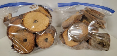 Craft wood slices hole small - slices,